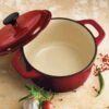 Tramontina 3.5 Qt Enameled Cast-Iron Round Dutch Oven - Gradated Red -1 80131635PDM001G