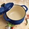 Tramontina 3.5 Qt Enameled Cast-Iron Round Dutch Oven - Gradated Cobalt -1 80131636IXM001G