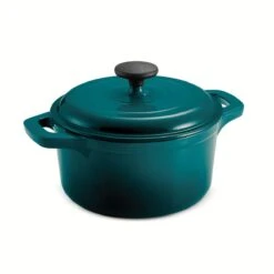 Tramontina 3.5 Qt Enameled Cast-Iron Round Dutch Oven - Teal -1 80131637IXM001G
