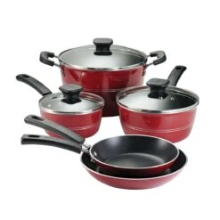 Tramontina Sicilia 8 Pc Aluminum Nonstick Cookware Set - Raspberry -1 80149044IXM001G