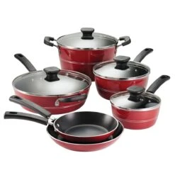 Tramontina Sicilia 10 Pc Aluminum Nonstick Cookware Set - Raspberry -1 80149045IXM001G