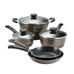 Tramontina Sicilia 8 Pc Aluminum Nonstick Cookware Set - Hazelnut -1 80149057IXM001G