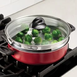 Tramontina 4 Qt Covered Nonstick Pan With Steamer -1 80149134IXM002G