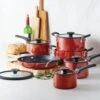 Tramontina Nesting 11 Pc Nonstick Cookware Set - Red -1 80156042PRM001G