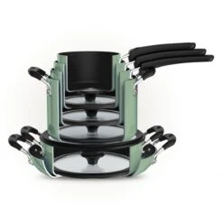 Tramontina 11 Pc Nonstick Nesting Cookware Set - Sage -1 80156068IXM003G