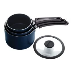 Tramontina Nesting 6 Pc Nonstick Sauce Pan Set - Naval 15 Tramontina Nesting 6 Pc Nonstick Sauce Pan Set - Naval -1 80156069IXM003G