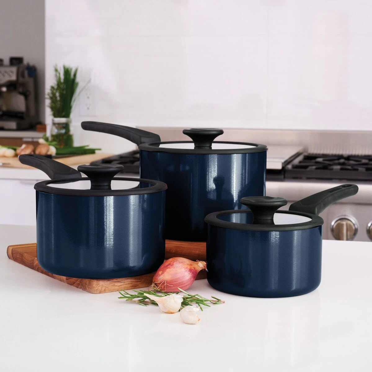Tramontina Nesting 6 Pc Nonstick Sauce Pan Set - Naval 7 Tramontina Nesting 6 Pc Nonstick Sauce Pan Set - Naval - Image 5