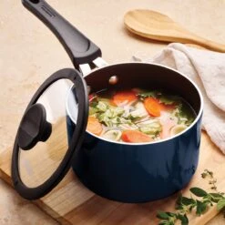 Tramontina Nesting 6 Pc Nonstick Sauce Pan Set - Naval 17 Tramontina Nesting 6 Pc Nonstick Sauce Pan Set - Naval -1 80156069IXM005G