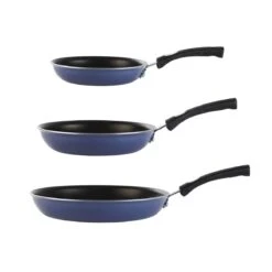 Tramontina 3 Pk Fry Pans - Metallic Medium Blue -1 80156104IXM002G