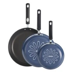 Tramontina 3 Pk Fry Pans - Metallic Medium Blue -1 80156104PDM001G