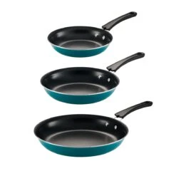 Tramontina 3 Pk Porcelain Enamel Fry Pans - Teal -1 80156110IXM001G