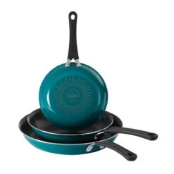 Tramontina 3 Pk Porcelain Enamel Fry Pans - Teal -1 80156110PDM001G