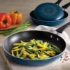 Tramontina 3 Pk Aluminum Fry Pan Set - Navy Blue -1 80156114PRM001G