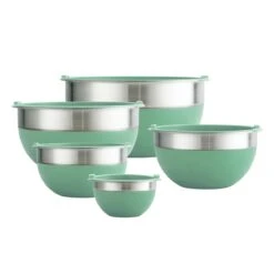Tramontina 10 Pc Covered Stainless Steel And Silicone Mixing Bowl Set - Mint Green -1 80202034IXM002G
