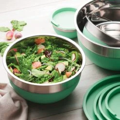 Tramontina 10 Pc Covered Stainless Steel And Silicone Mixing Bowl Set - Mint Green -1 80202034IXM011G