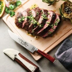 Tramontina Churrasco BBQ 7 In Gaucho Style Knife With Leather Sheath