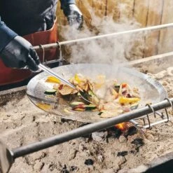 Tramontina Churrasco BBQ 17.25 In Tri-Ply Clad Stainless Steel Round Grill Pan 9 Tramontina Churrasco BBQ 17.25 In Tri-Ply Clad Stainless Steel Round Grill Pan -1 80905031IXM003G