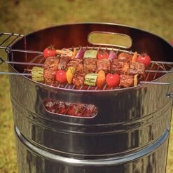 Tramontina 15.5 In Stainless Steel Round BBQ Charcoal Grill With Lid -1 80905033IXM006G