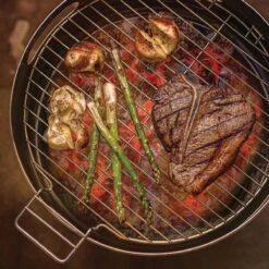 Tramontina 15.5 In Stainless Steel Round BBQ Charcoal Grill With Lid -1 80905033IXM007G