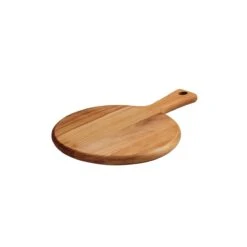 Tramontina 13.25 In X 9 In Teak Wood Round Cutting Board With Handle -1 81000026IXM001G