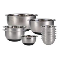 Tramontina Guru 11 Pc Stainless Steel Prep Bowl With Black Silicone Base Set 14 Tramontina Guru 11 Pc Stainless Steel Prep Bowl With Black Silicone Base Set -1 81502010IXM001G
